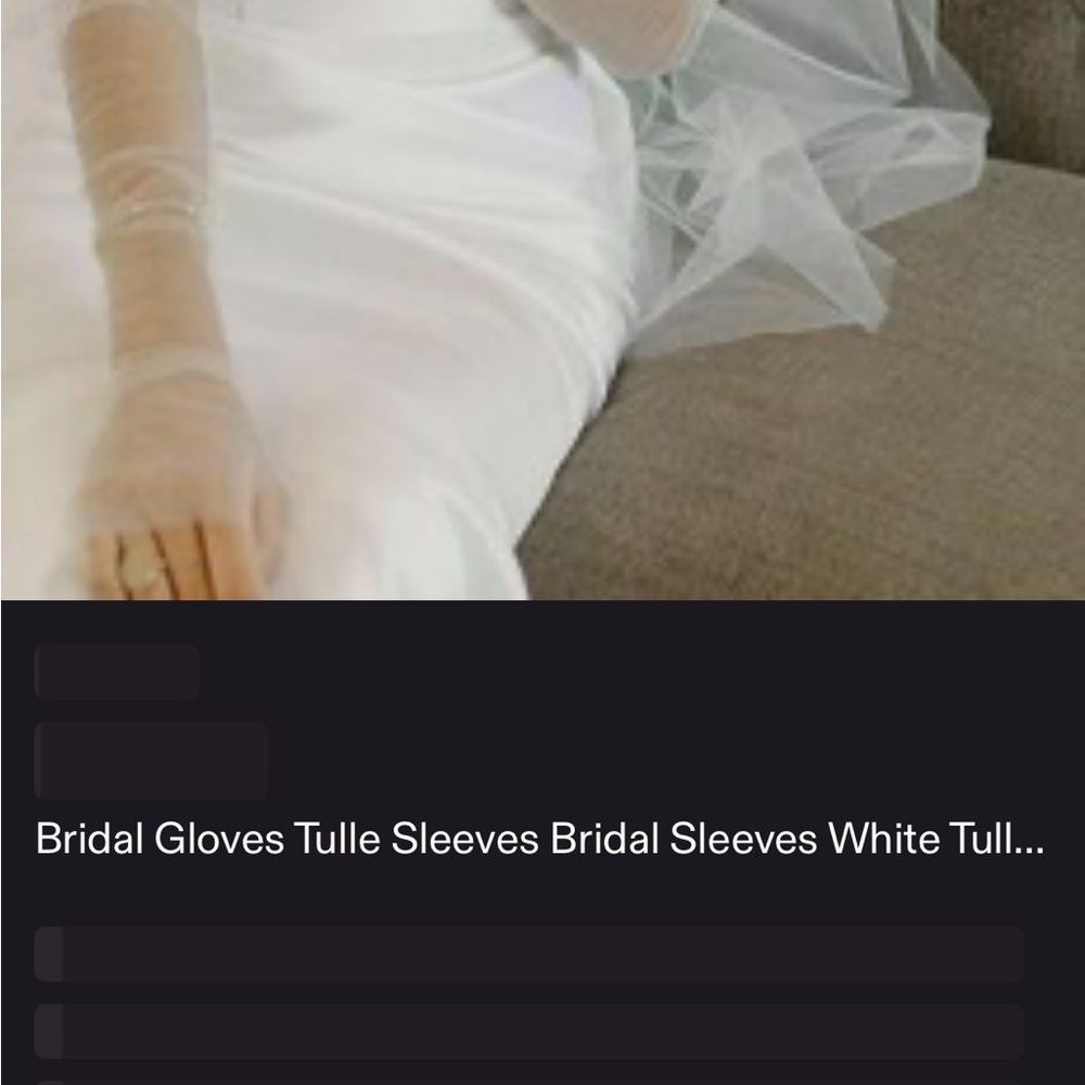 Elegant White Tulle Bridal Gloves